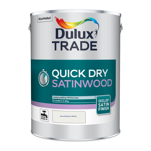 Quick Dry Satinwood Pure Brilliant White 5L (AE0140001F)