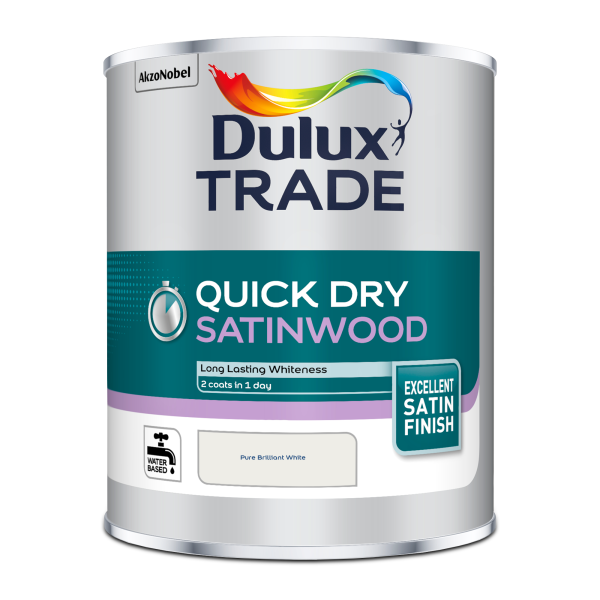 Quick Dry Satinwood Pure Brilliant White 1L (AE0140001N)