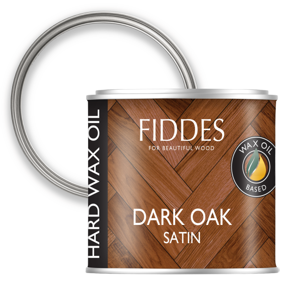 Fiddes Hard Wax Oil 45ml Sample Satin Dark Oak PNG (HA227512T)