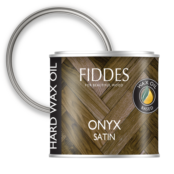 Fiddes Hard Wax Oil 45ml Sample Satin Onyx PNG (HA227527T)