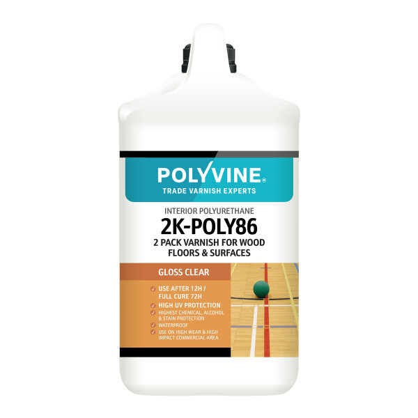2K-POLY86 2 Pack Wood Varnish Gloss 4.4L (HC410805F)