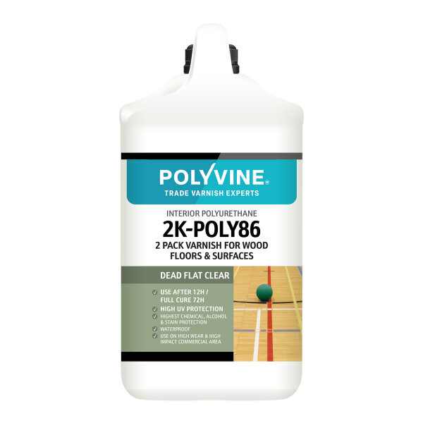 2K-POLY86 2 Pack Wood Varnish Dead Flat 4.4L (HC410810F)