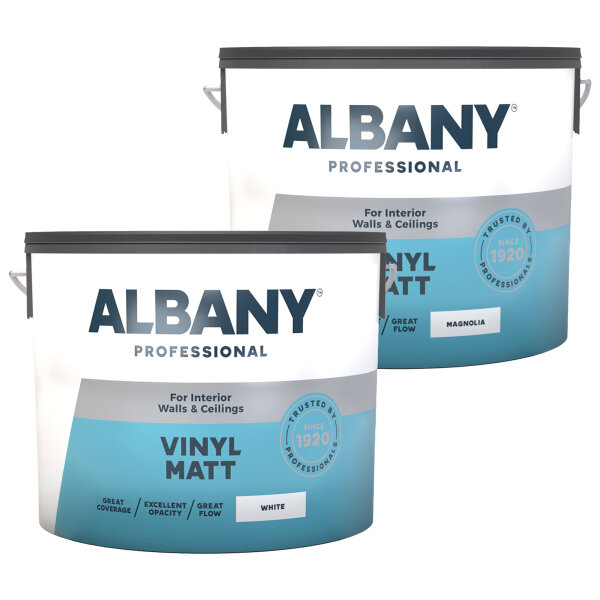 Albany 2 x Vinyl Matt White & Magnolia 7.5L