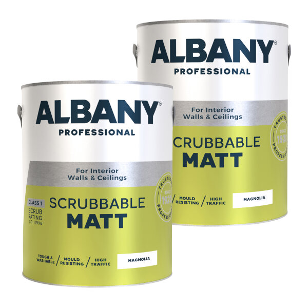 Albany 2 x Scrubbable Matt Magnolia 5L