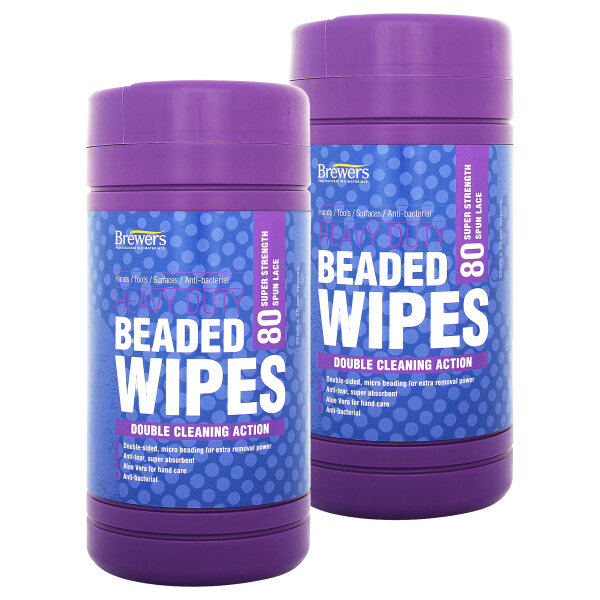 Brewers 2 x Heavy Duty Beaded Wipes Bundle (ZXOFFBRWIPE)