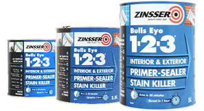 Zinsser Bulls Eye 123 Tins.